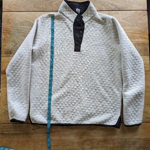 Marine Layer Quilted Quarter button up sweatshirt -- reversible